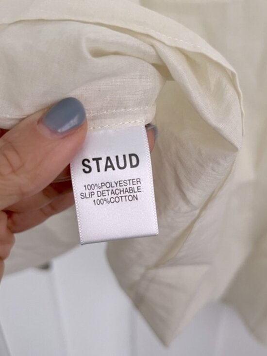 STAUD Calluna Poppy Floral Print Organza Tie Back Maxi Gown Dress - Picture 9 of 12